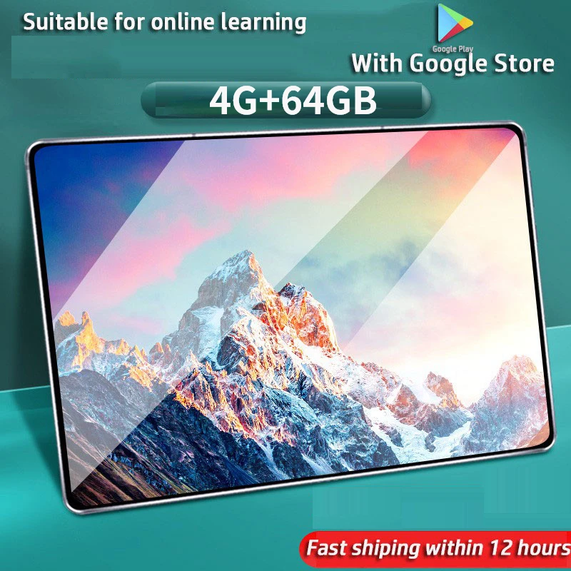 2023 Gifts Tablet 10.1 Inch Android 9.0 4G+64GB Tablet Pc Google Play Octa Core 4g Smartphone GPS WIFI Tablets