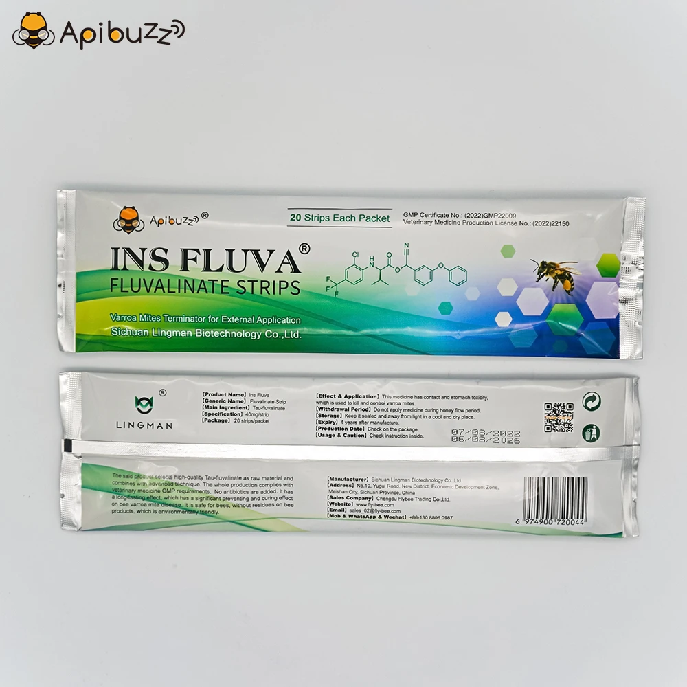 Apibuzz Ins Fluva Fluvalinate 20 полосок Anti Bee Varroa Mite инструмент для пчеловодства |