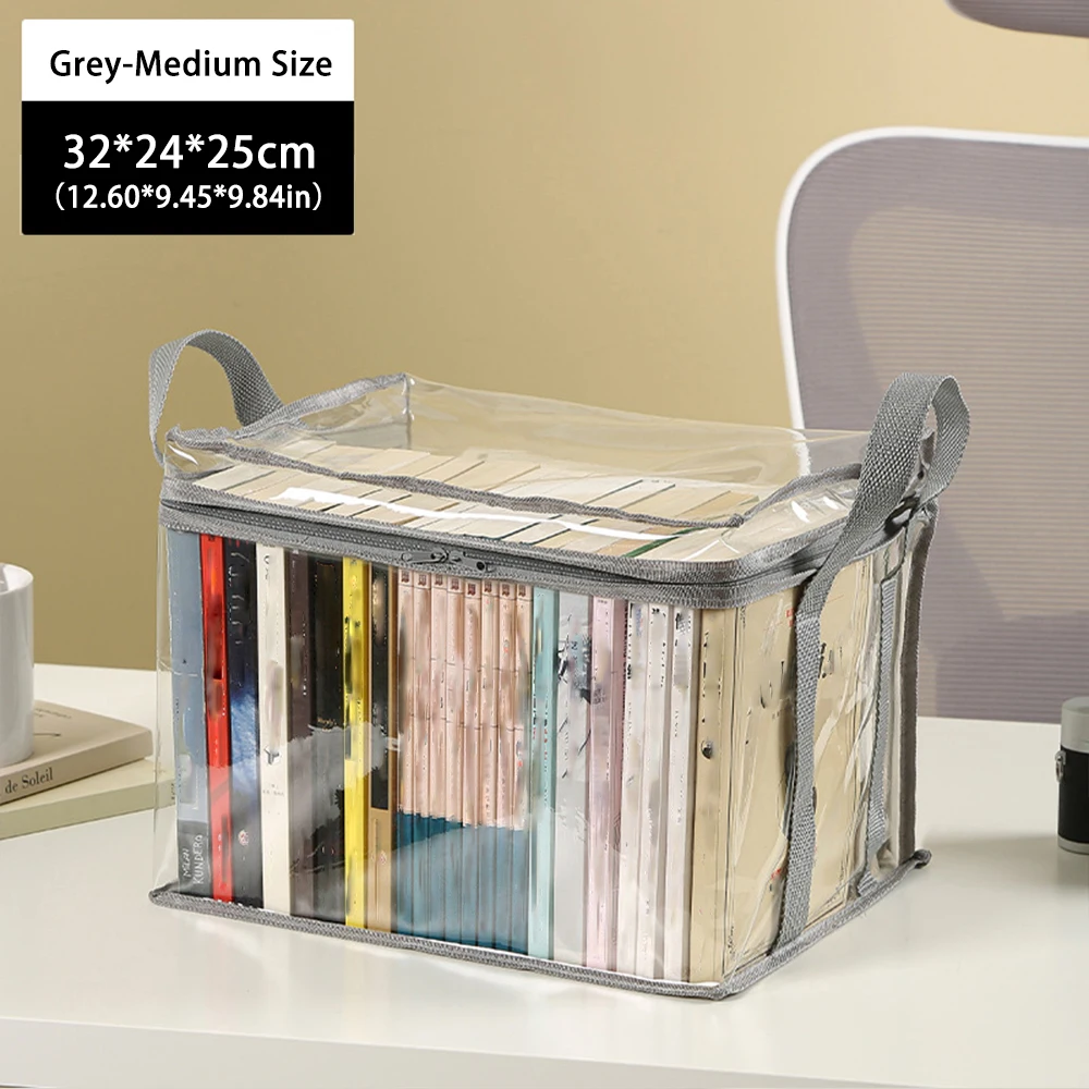 Прозрачная Сумка Для Хранения Книг Прочная Непористая Портативная С Ручкой