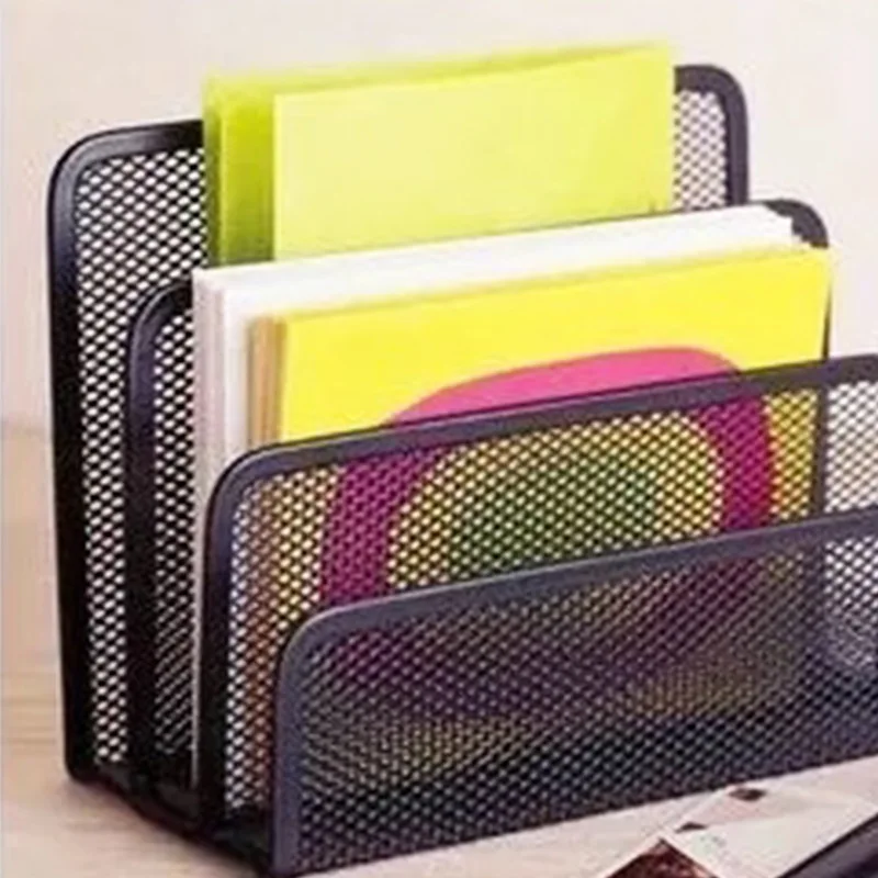 

Desktop Creative Iron Grid Storage Racks Books Document Bags Classification Induction Essential Storage Tools For School Offices