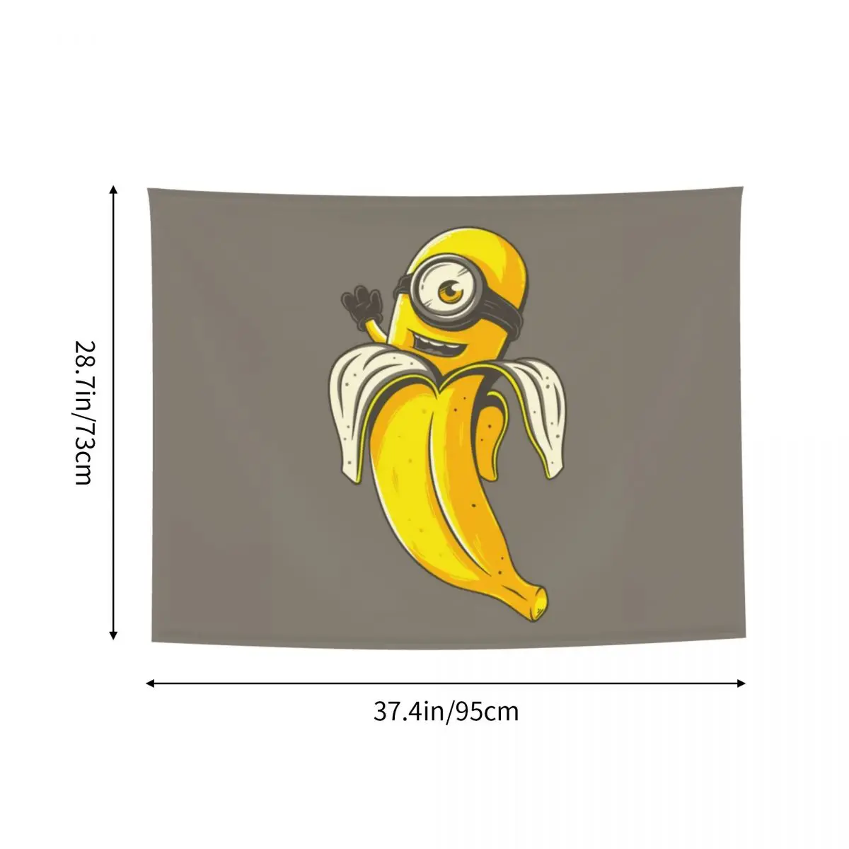 Гобелен на заказ с изображением миньонов аниме мультяшный банан хиппи украшение
