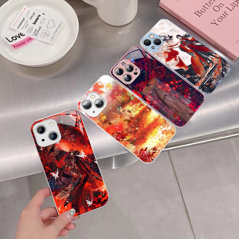 H-Heaven Novel O-Officials B-Blessing Phone Case Tempered Glass For Iphone 14 13 12 11 Pro Mini XS MAX 14Plus X XR Fundas