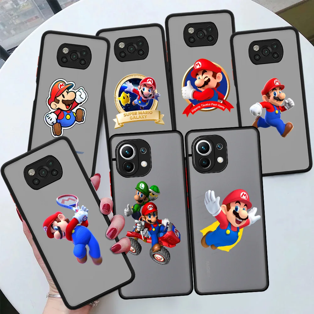 

Super Mario Case For Xiaomi Mi Poco X3 NFC M3 11 10 12 9T 11T 10T Pro Note 10 Lite Matte Hard Phone Covers