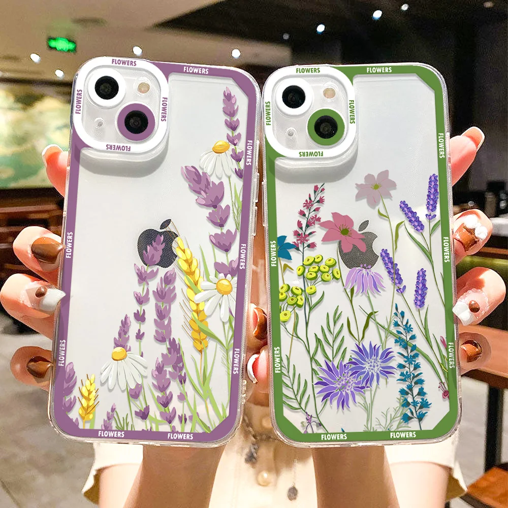 

Wheat Ear Flower Clear Phone Case For iPhone 11 Cases iPhone 11 12 13 14 Pro Max 13Mini X XR XS 7 8 Plus SE 2020 2022 Back Cover