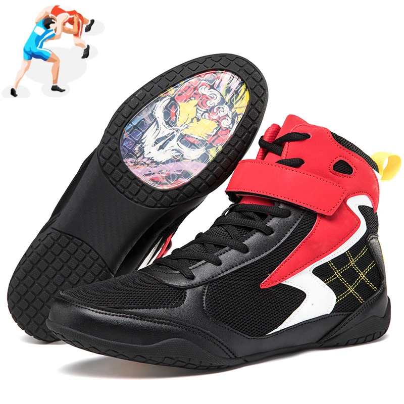 

Summer Light and Breathable Men Wrestling Shoes Professional Boxing Shoes Fashion High-top Sneakers Big Kids Boxing Sneakers Men