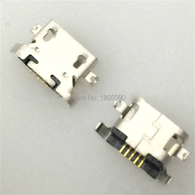 100pcs Micro USB 5pin heavy plate 1.27mm Charging port Connector For lenovo A850 Motorola Moto E3 G5 XT1672 G4 Play XT1600