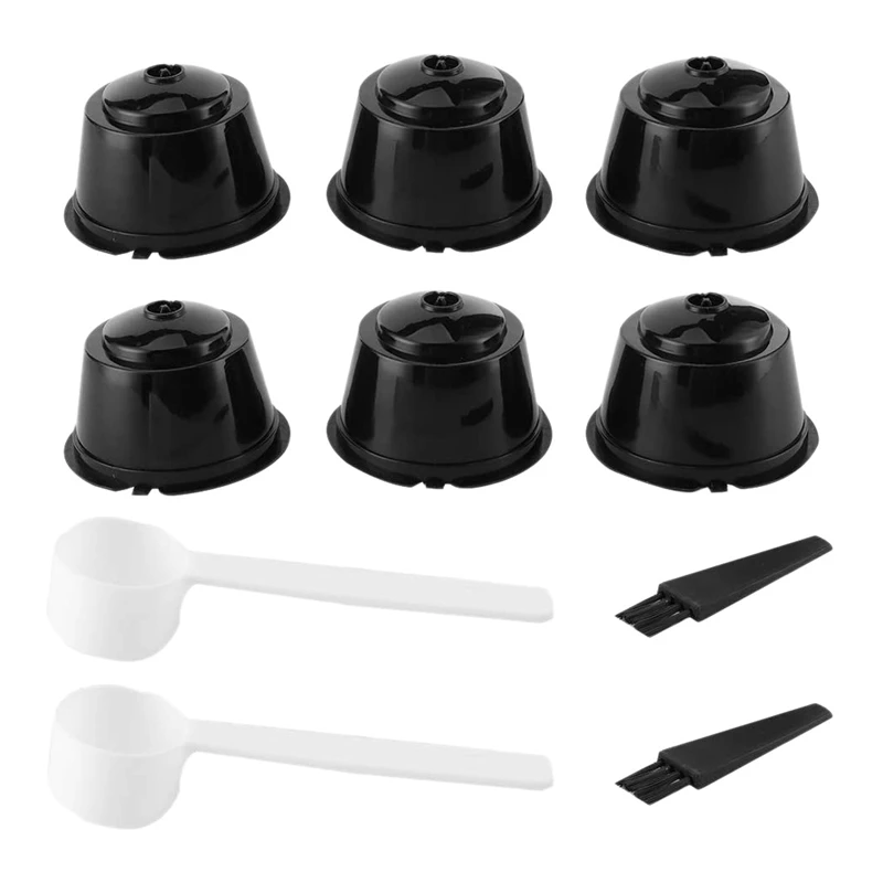 

Coffee Capsule Pods Reusable Refillable Filter Cup With Spoon Brush Set Fit For Nestle DOLCE GUSTO Coffee Machines