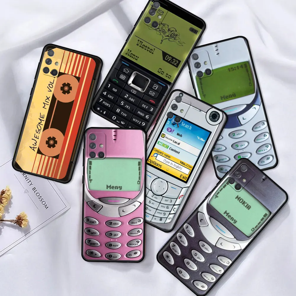 

Case For Samsung Galaxy A12 A52 A51 A32 A21s A71 A02s A31 A72 A11 A22 5G Soft Phone Fundas Vintage Cassette Tape Retro Style