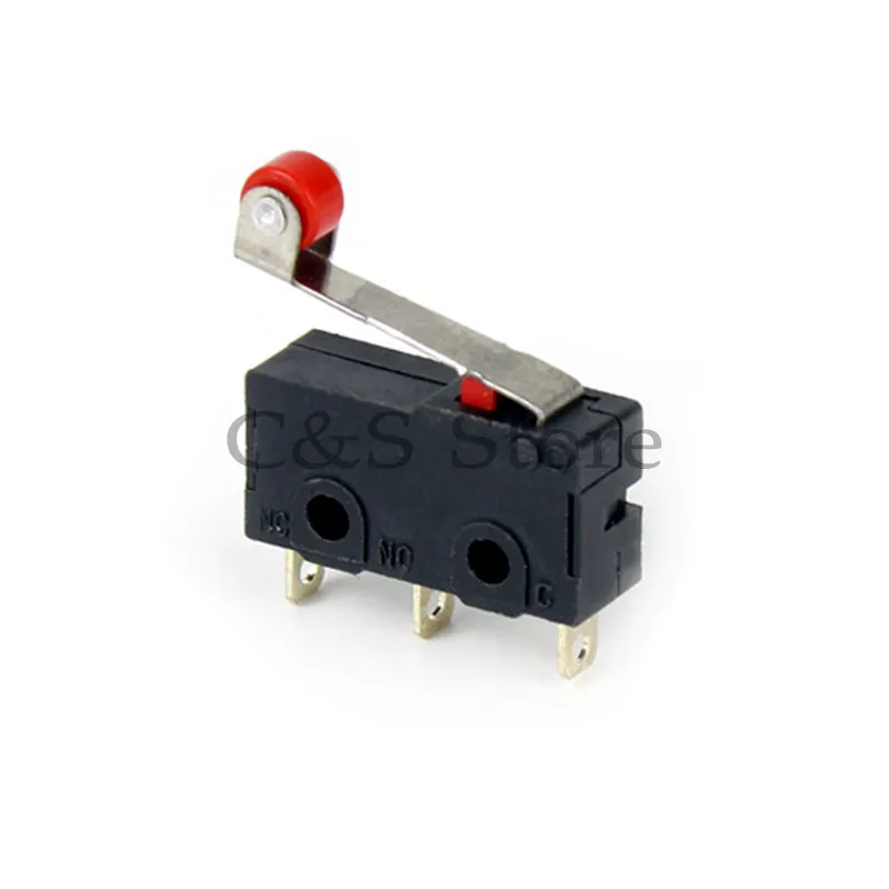 

10pcs Mini Micro Limit Switch Roller Lever Arm SPDT Snap Action Roller Switch N/O N/C 5A250VAC KW11-3Z Mini Micro Switch