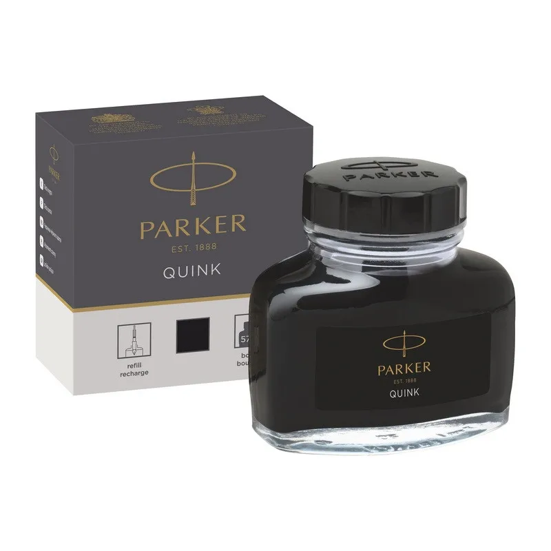 Чернила Parker Quink черные 57 мл (в стеклянном флаконе) 1950375 691261|Стержни для ручек| |