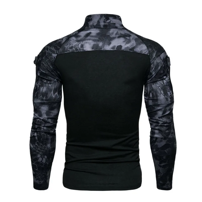 Новинка 2024 осенняя мужская эластичная камуфляжная футболка HKSH с длинным рукавом