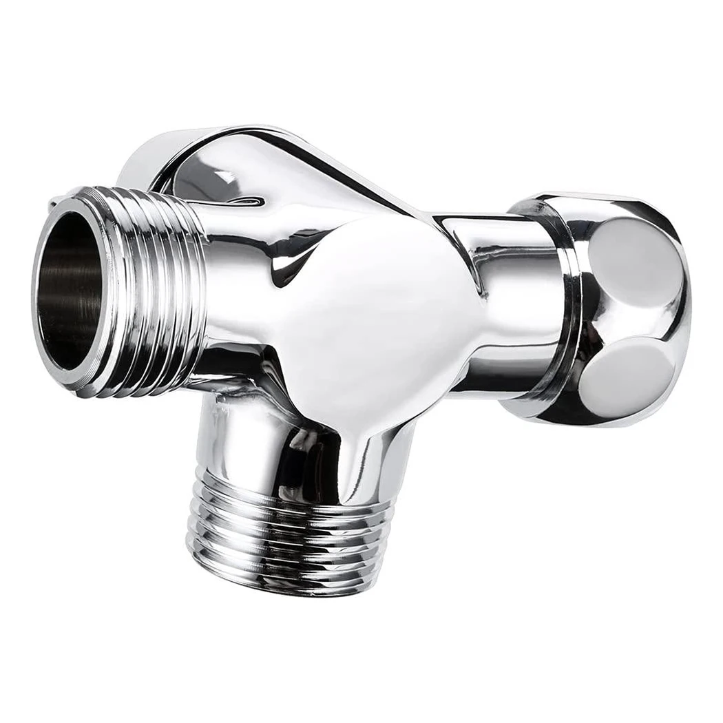 

1pc Durable New Diverter 3 Way Water Brass Splitter T-Adapter 1/2 inch Arm Bath Bathroom Bracket Home Replacement
