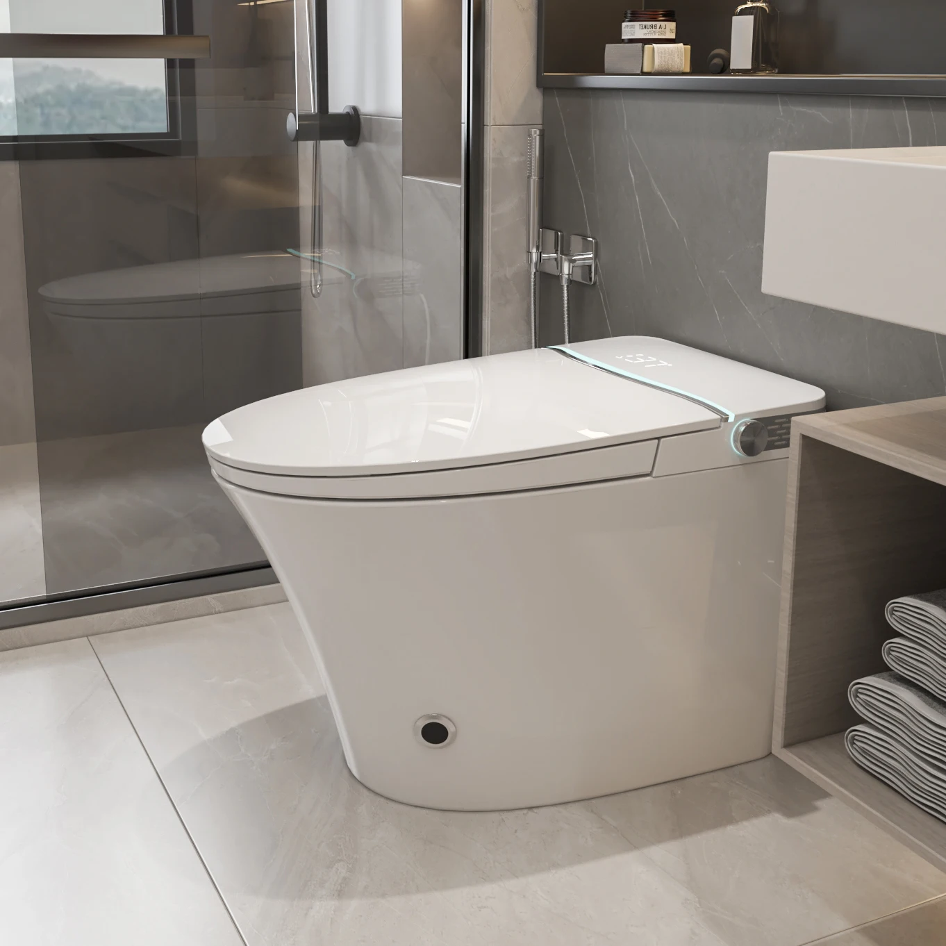 Современная сантехника для ванной комнаты интеллектуальный унитаз