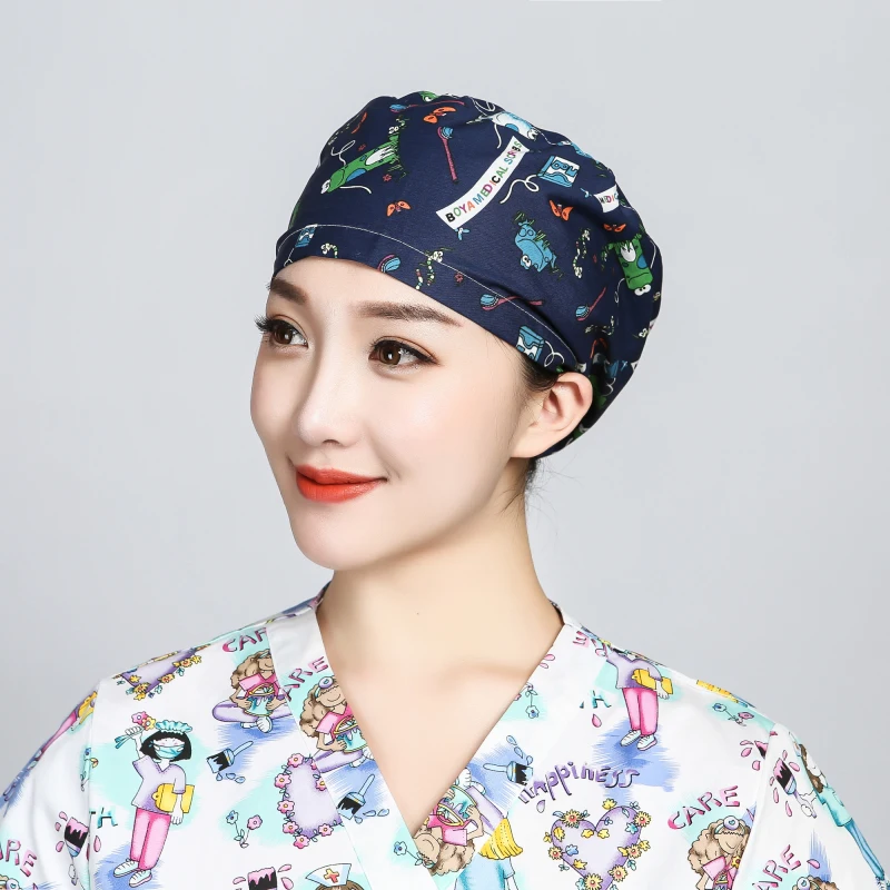 

Summer New Women's High Quality Dentist Cap For Long Hair Pet Hospital Doctor Operating Protective Working Hat Easily Fastness