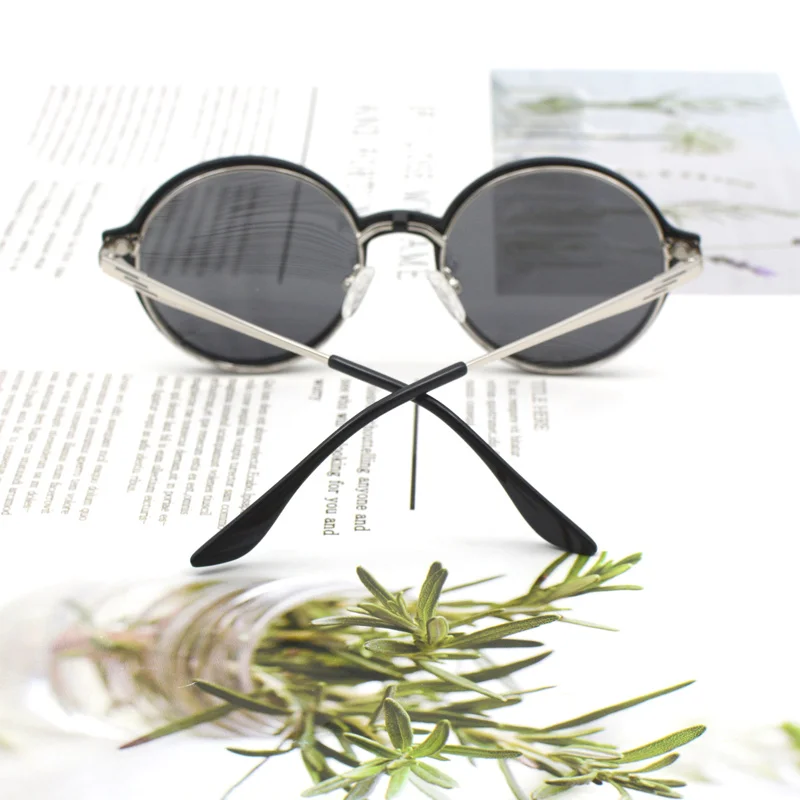 KANDREA 2 в 1 круглые магнитные поляризационные солнцезащитные очки из сплава