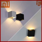 Светодиодная настенная лампа XIAOMI, уличный водонепроницаемый настенный светильник для крыльца, сада, комнатного освещения, спальни, прикроватного столика, декоративное алюминиевое освещение, 6 Вт10 Вт, IP65