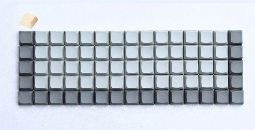 

76 PCS XDA blank keycaps Thick PBT Keyset Similar to DSA for MX Switches XD75RE Ortholinear Mechanical Keyboard