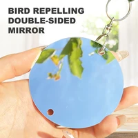 1pcs silver bird scare owl repellent mirrors extra bright reflective owl discs animal scare tool wholesales for home garden