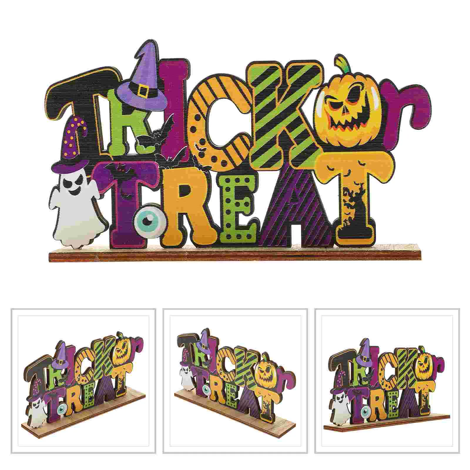 

Halloween Decorations Disfraces Centerpieces Dining Table Niños Mantel Sign Wood Crafts Party Somgs