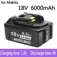 100 original for makita 18v 6000mah rechargeable power tools battery with led li ion replacement lxt bl1860b bl1860 bl1850