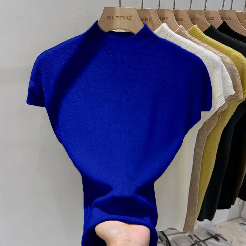 Футболка женская с коротким рукавом повседневная универсальная зеленая рубашка