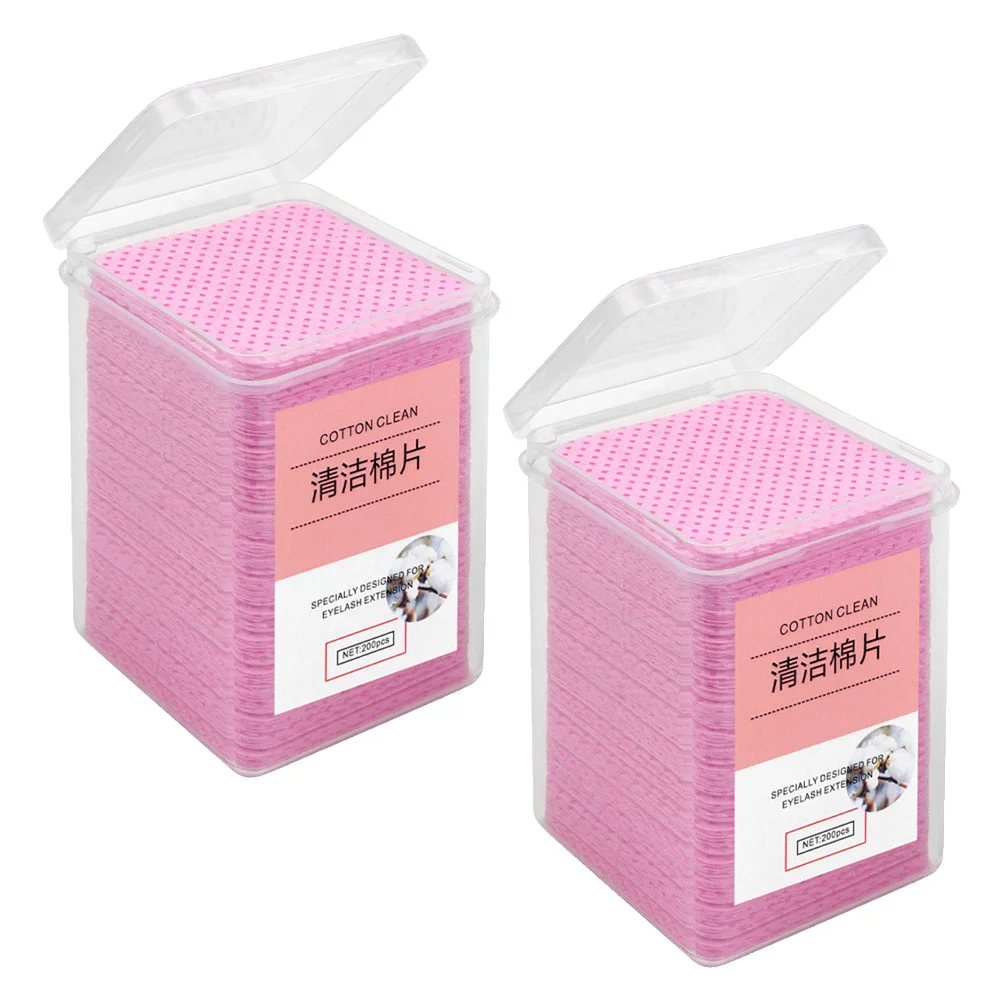 

400Pcs Eyelash Extension Glue Wipes Glue Residue Remover Cleansing Pads )