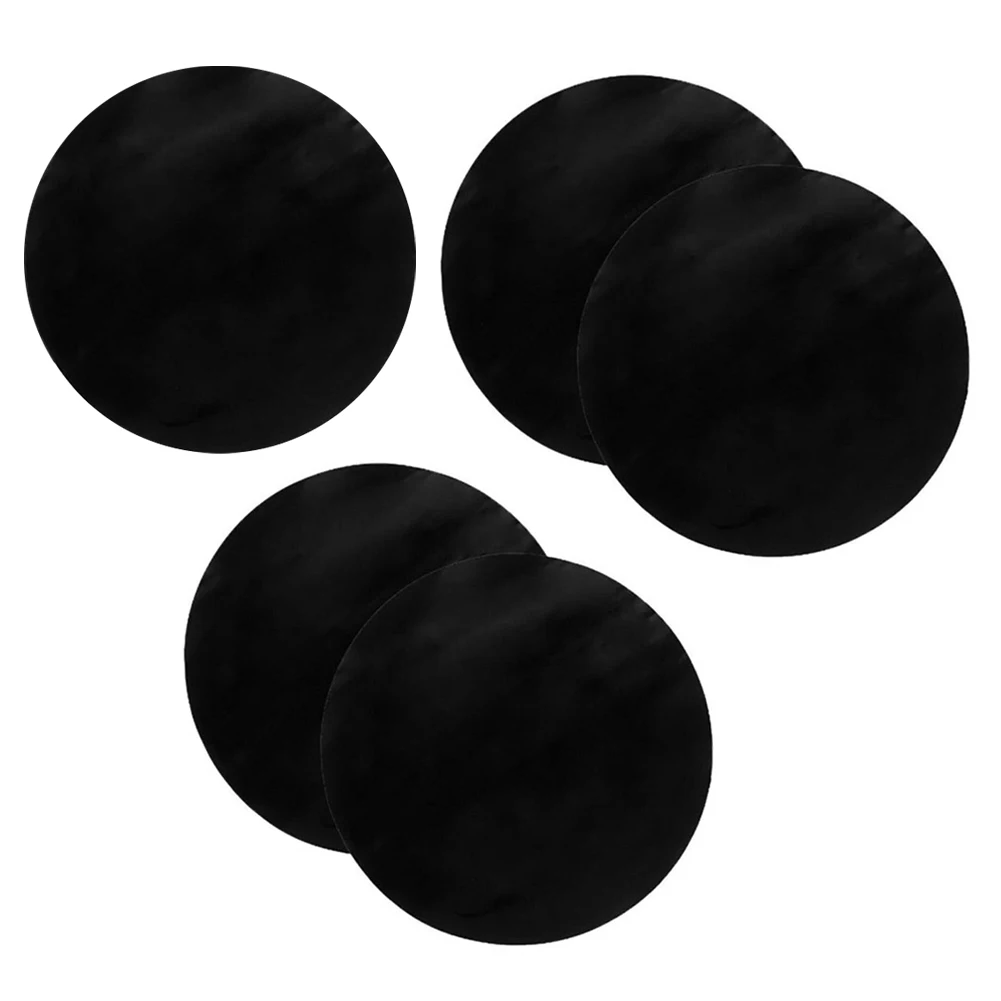 

5pcs High Temperature Resistant Barbecue Mat Round Non Stick Oven Mat Household