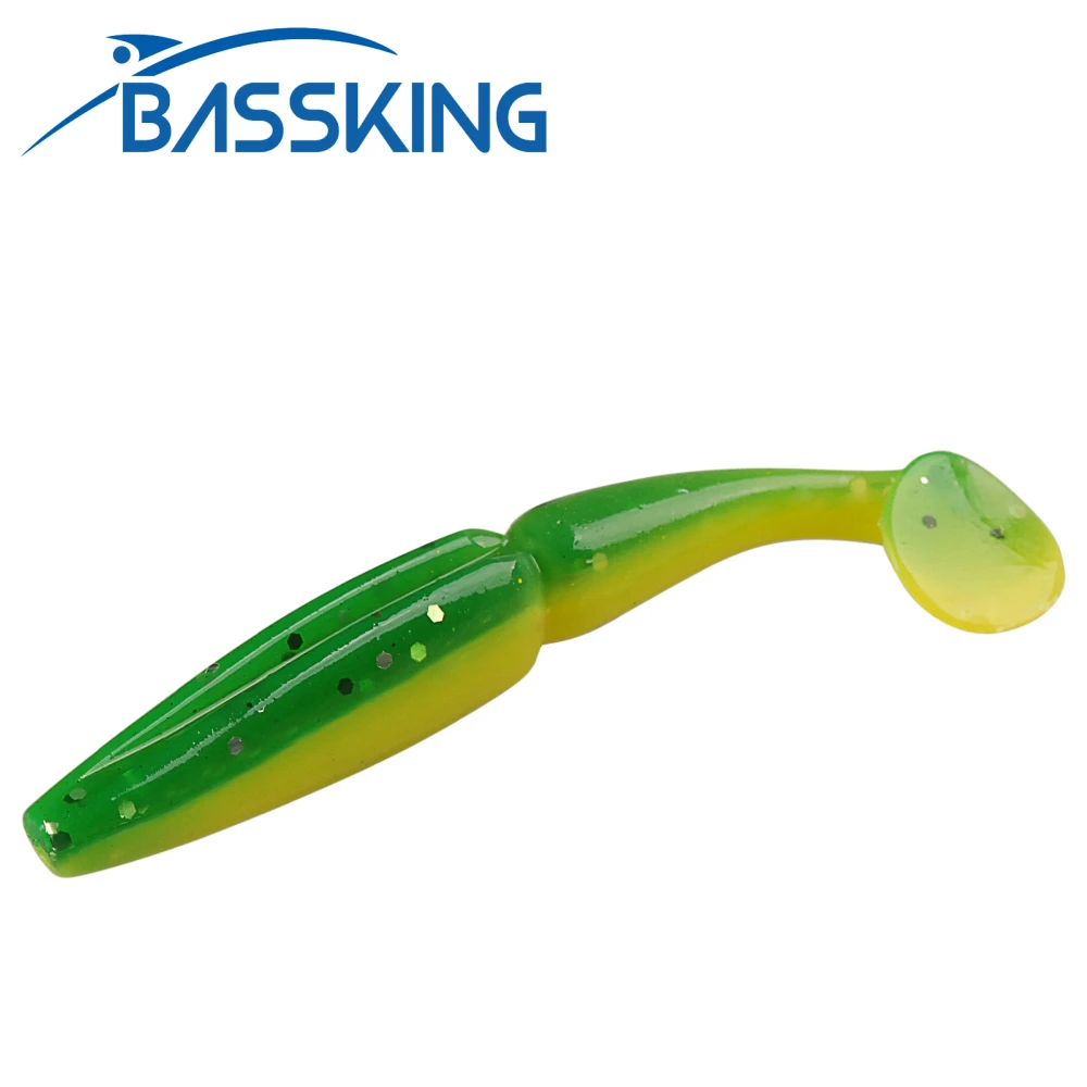

BASSKING 70mm 3.4g Shad Lures Pesca Fishing Soft Lures Silicone Bait Wobblers Swimbait Leurre Souple Isca Artificial Paddle Tail
