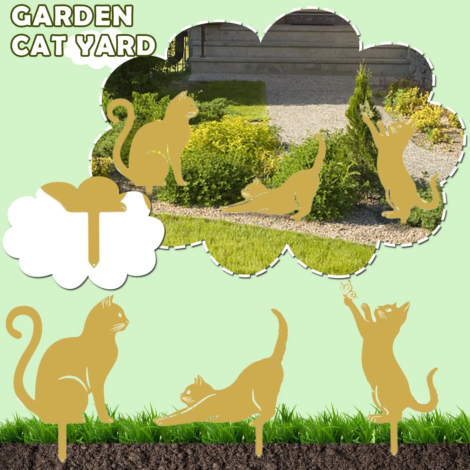 

Plastic Plant Tags Garden Coating Powder 3 Outdoor Pack Cats Decor Arts Yard Metal Garden Mailbox Red Flag Replacement Plastic