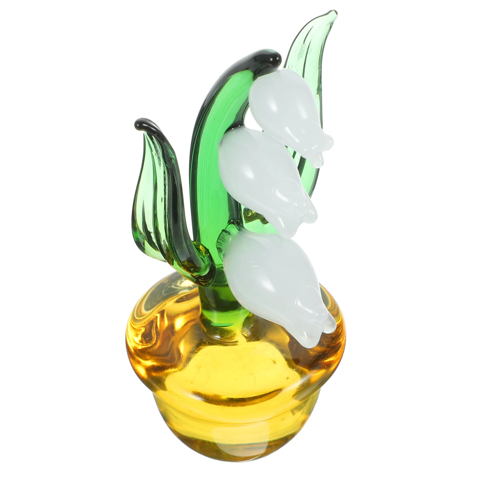 

Glass Lily Of the Valley Ornament Artificial Flower Glass Lily Of the Valley Ornament