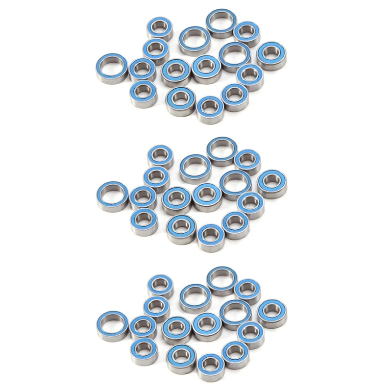 

48PCS Rubber Sealed Ball Bearing Kit For Tamiya TT02 TT-02 TT02D TT-02D 1/10 RC Car Upgrades Parts Accessories