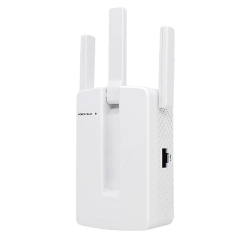 

Wi-Fi Range Extender Dual-Band Wireless Signal Booster Repeater (Up to 1200Mbps Speed) External Three Antennas