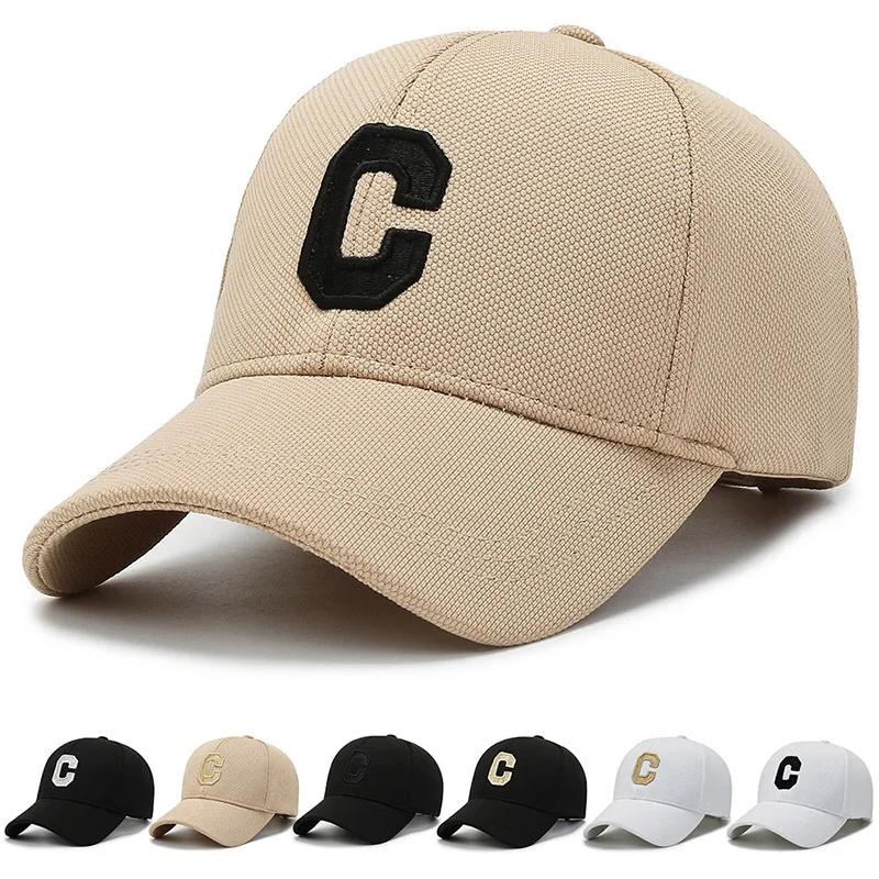 

C Letter Embroidery Baseball Cap For Men And Women Elasticity Flexible Flex Hip Hop Caps Summer Casual Dad Hats Snapback Hat