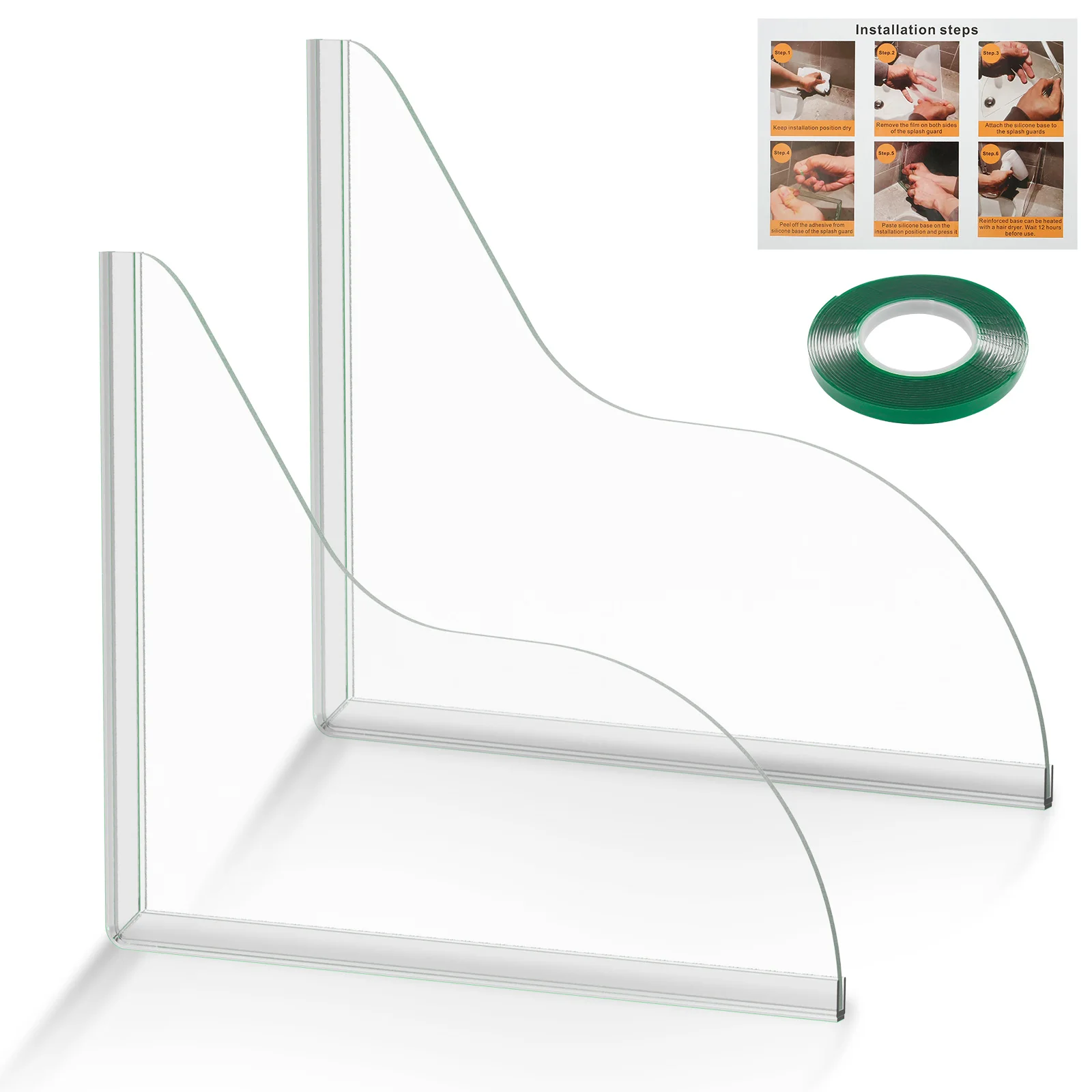 

Акриловые барьеры от брызг для душа 2 шт.