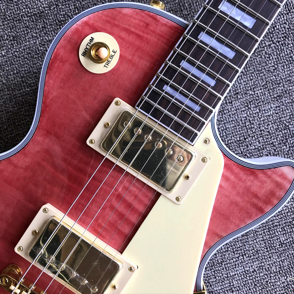 

Custom Store-Rosewood Fingerboard, LP Custom Electric Guitar, Gold Hardware, Made in China, Free Shipping