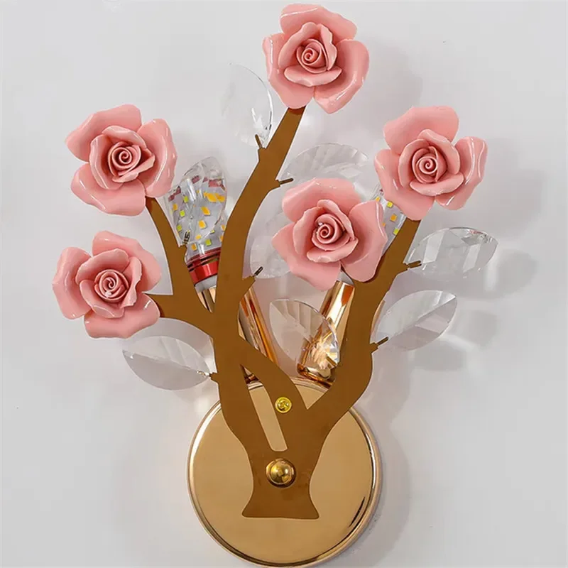 DEBBY современный хрустальный настенный светильник для творчества керамики розы