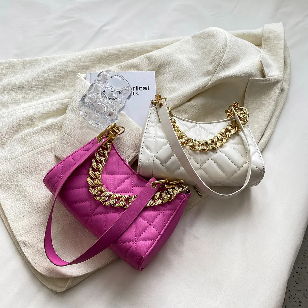 

Fashion Rhombic Quilted Women Handbags Phone Purse Solid Leather Casual Chain Female Shopper Travel Office Bags