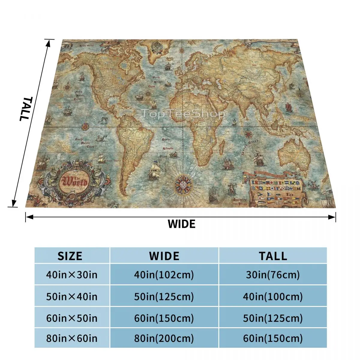 Старая карта мира под старину старинный Атлас винтажные карты подарки одеяло