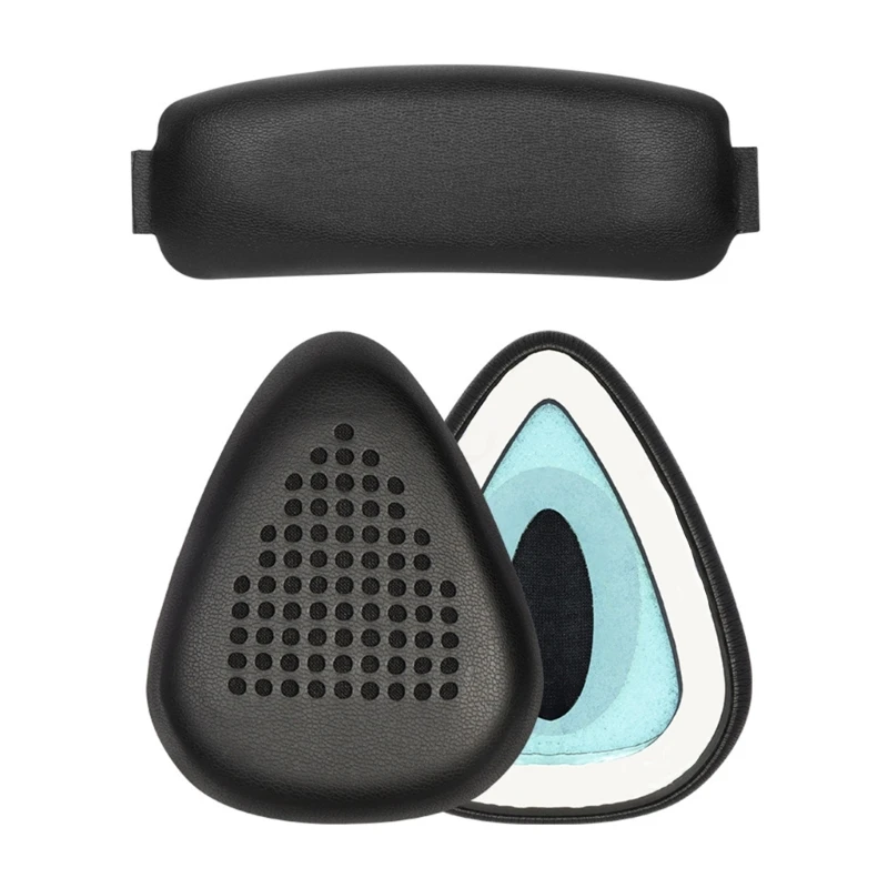 587D Comfortable Protein Ear pads HeadBeams for Meka Dva Headset Earmuff Memory Foam Noise Cancelling Ear Pad Cover Headband