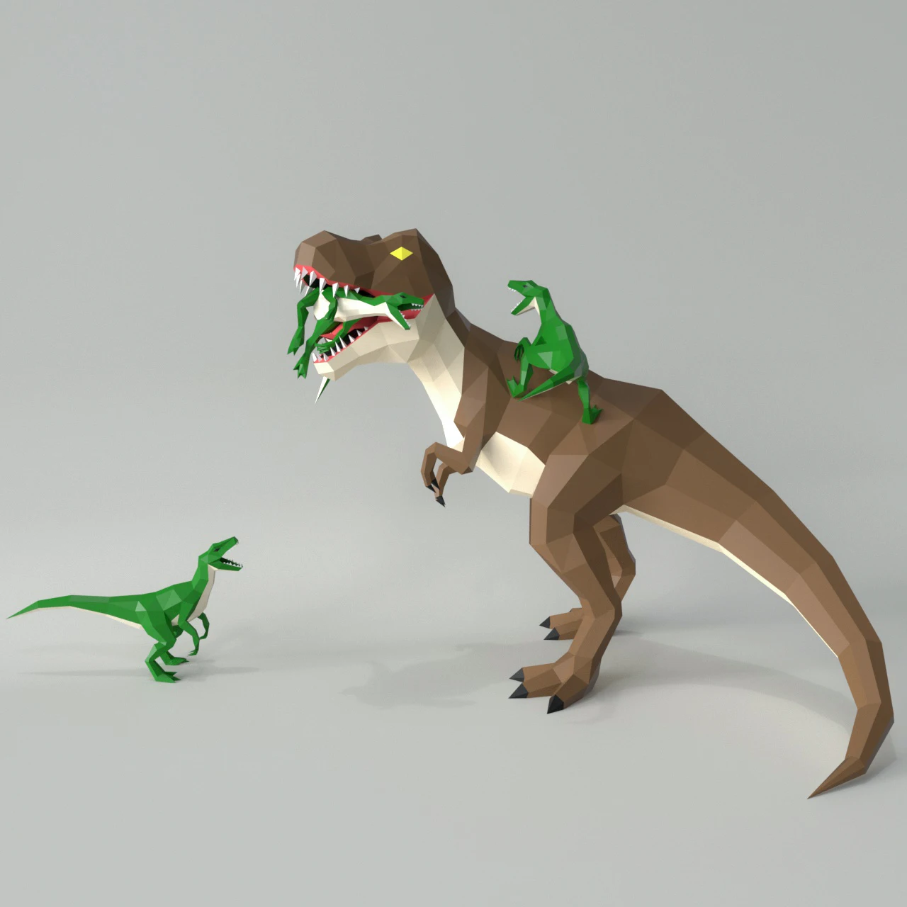 

3D Paper Model Jurassic Tyrannosaurus Rex Tyrannosaurus Creative DIY Dinosaur Handmade Paper Model Decorative Ornaments