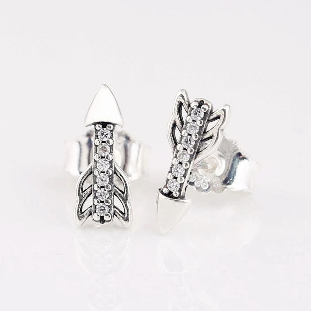 Серьги-гвоздики из стерлингового серебра 925 пробы с классическими пожеланиями и