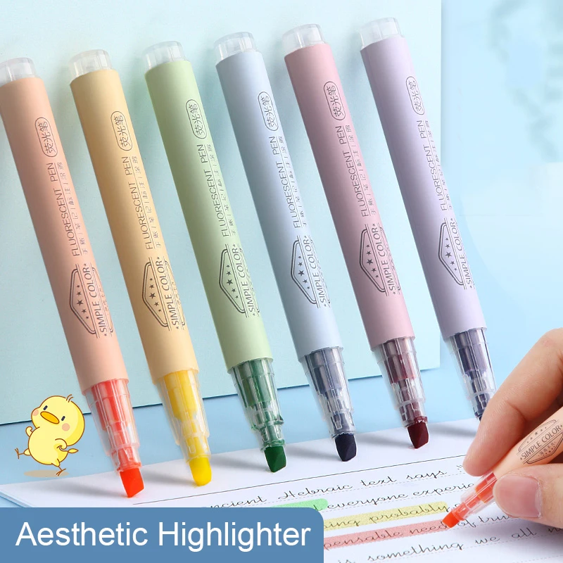 

Aesthetic Cute Highlighters, Bible Highlighters, Mild Soft Chisel Tip Pastel Highlighters, Marker Pens for Journaling Note