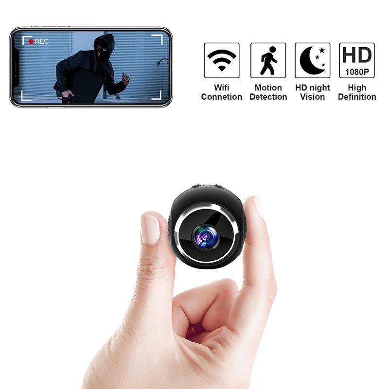 

100W Miniature Camera Clear Night Vision Network Surveillance Camera Smart Home Anti-theft Care Baby Care Camera Remote Viewing