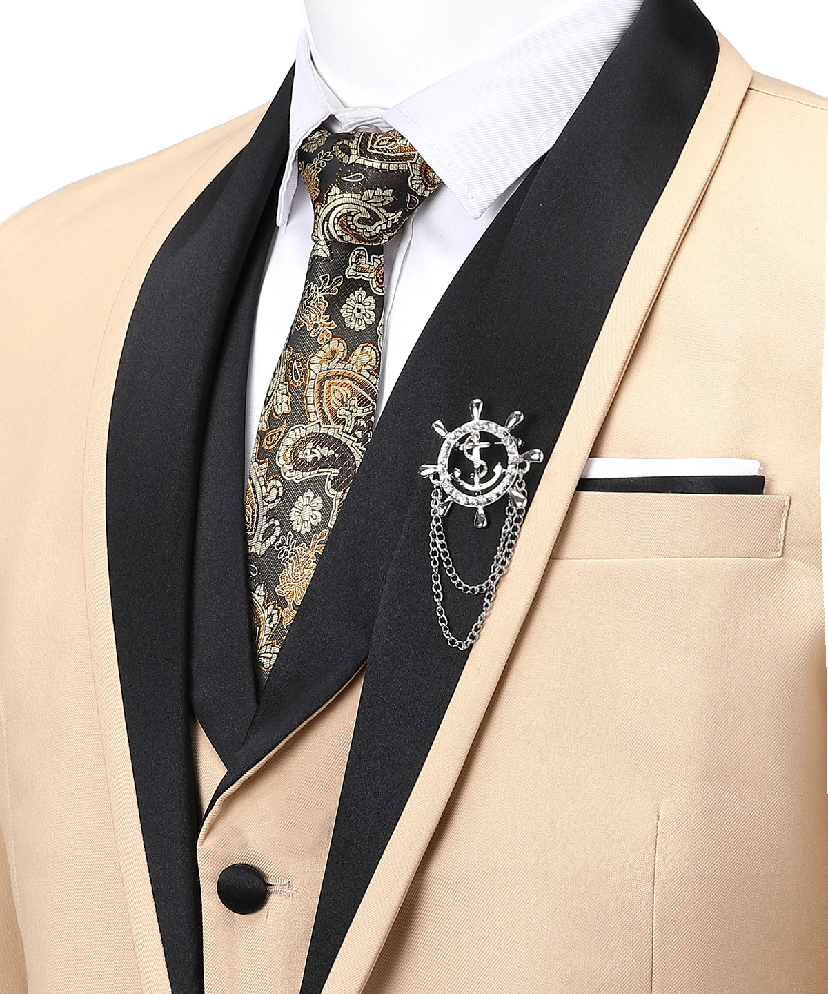 Костюм жениха и на свадьбу облегающий комплект из трех предметов двубортный