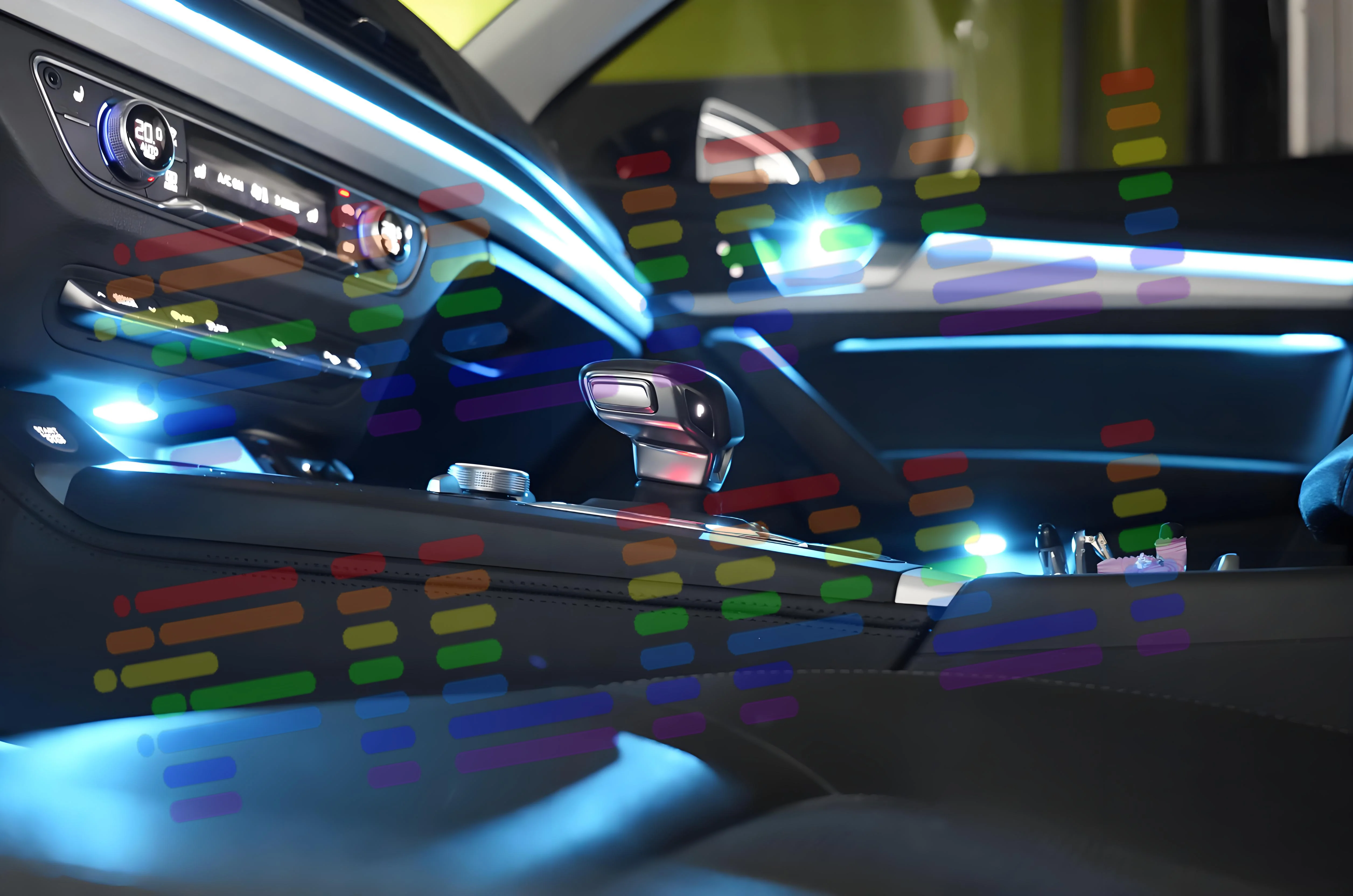 Для Volkswagen Golf7 2018-2020 окружающая декоративная атмосфера комплект ламп 64 цвета RGB