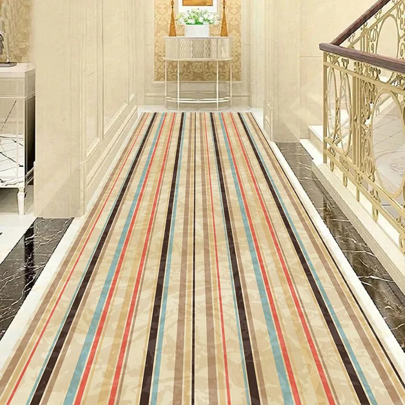 

Reese Lobby Carpets Living Room Porch Hall Rugs Retro Nordic Scandinavian Geometric Stripes Vestibule Hallway Corridor Entrance