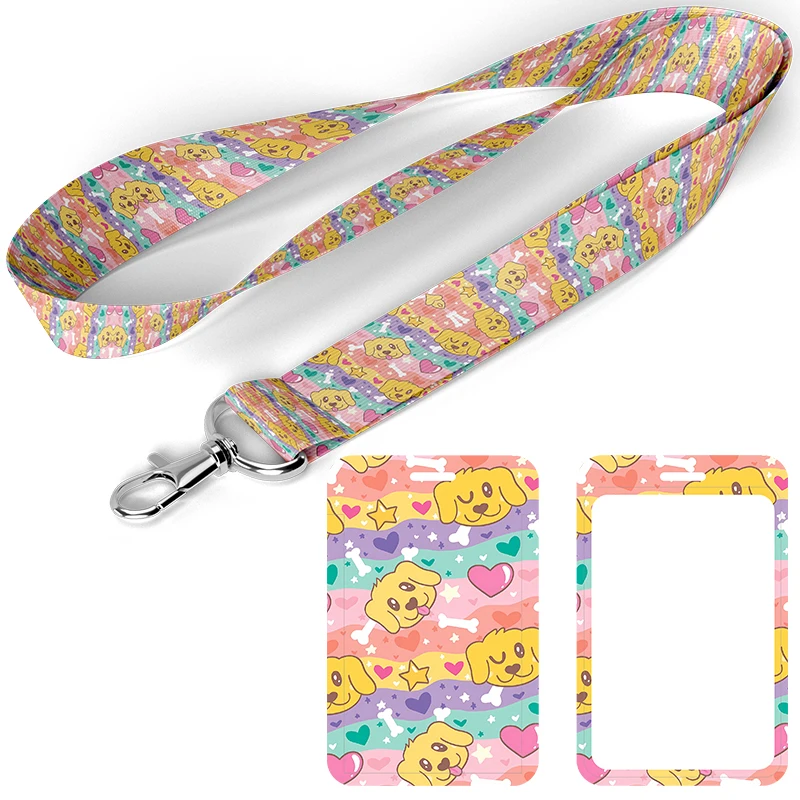 

C4386 Cute Cartoon Dog Lanyard for Key Neck Strap ID Card Badge Holder Keychain Key Holder Keyring Accessories Holiday Gift