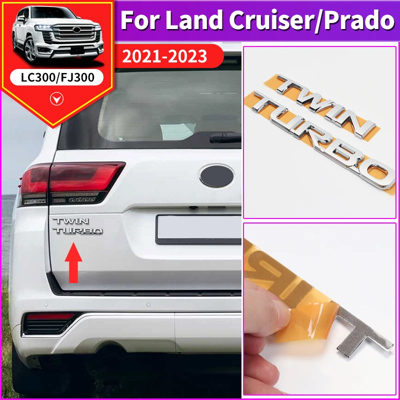 

For 2021 2022 Toyota Land Cruiser 300 Exterior Car Decoration Accessories LC300 FJ300 vxr Letter Sticker Tailgate emblem Tuning