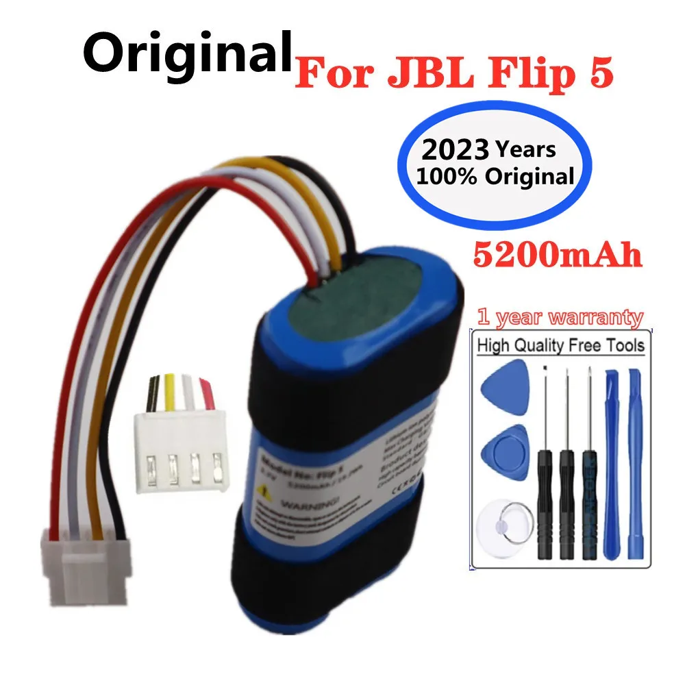 

2023 год, новый оригинальный аккумулятор для динамика JBL Flip 5 Flip5 SUN-INTE-152 5200 мАч, беспроводные Bluetooth батареи, батарея