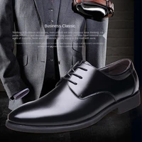 men luxury business oxford leather shoes breathable formal dress shoes male office wedding flats rubber footwear mocassin homme